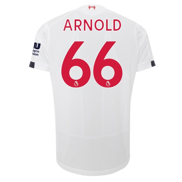 Camiseta Liverpool NO.66 Arnold Replica Segunda Ropa 2019/20 Blanco